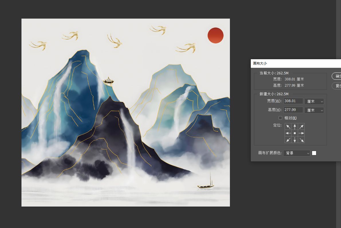 山水背景墙2
